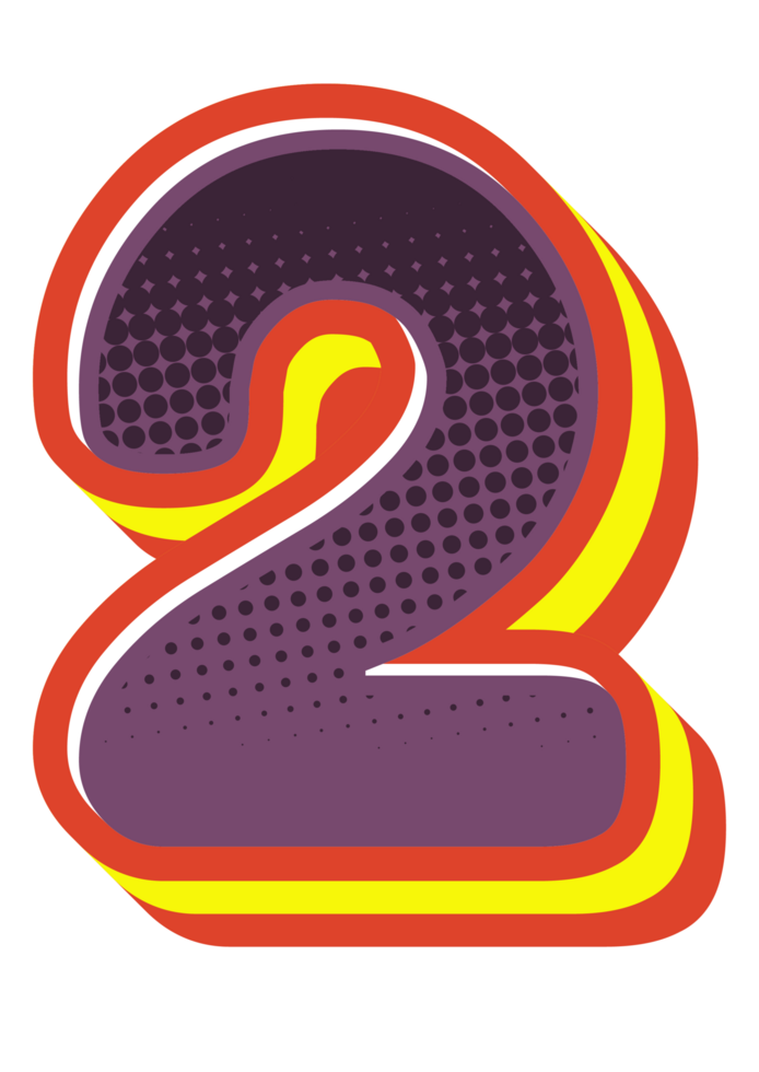 Comic Halftone Alphabet Letter and Number png