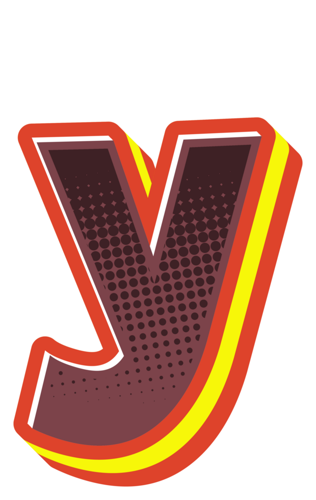 Comic Halftone Alphabet Letter and Number png