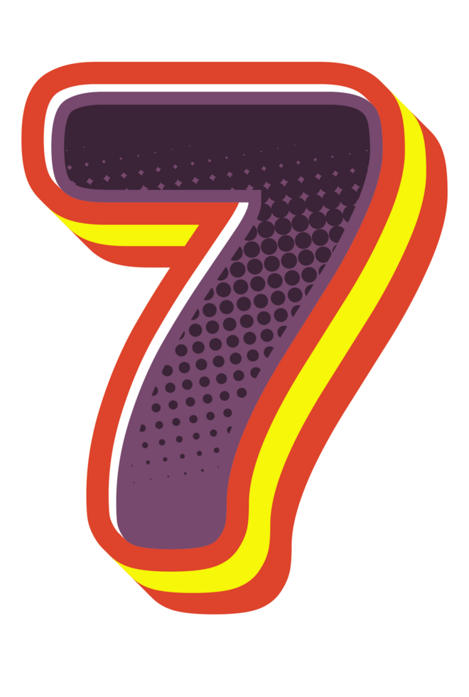 Comic Halftone Alphabet Letter and Number png