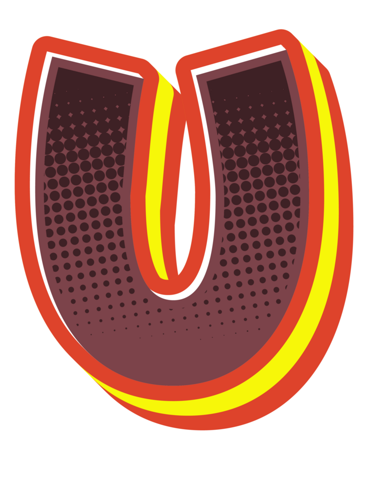 Comic Halftone Alphabet Letter and Number png