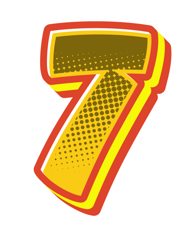 Comic Halftone Alphabet Letter and Number png