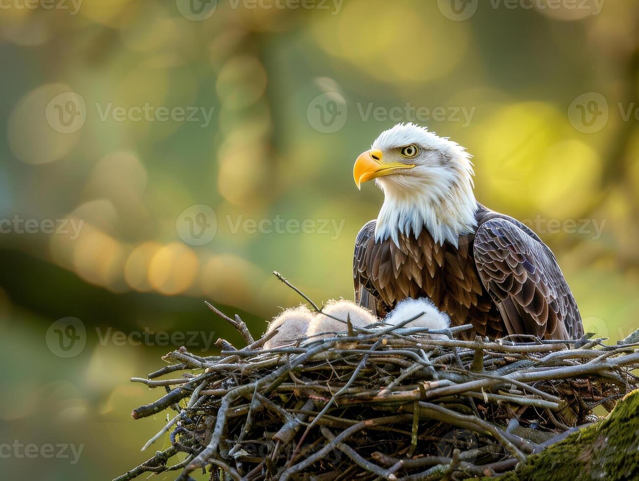 Bald eagle in the nest photo