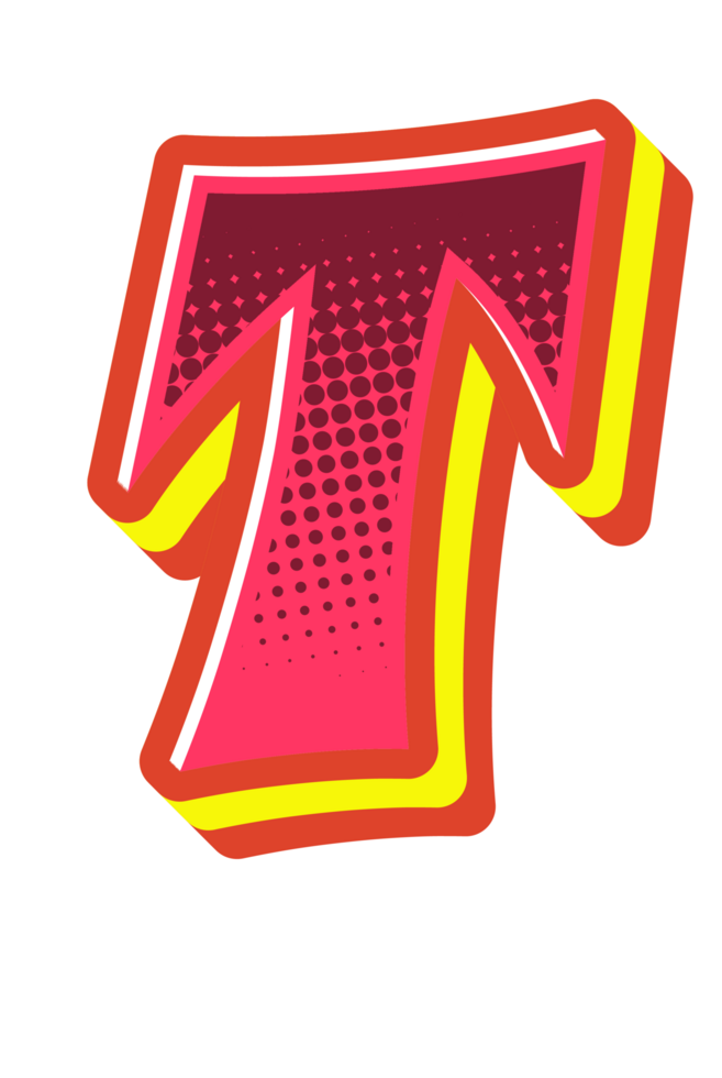 Comic Halftone Alphabet Letter and Number png