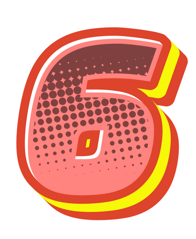 Comic Halftone Alphabet Letter and Number png