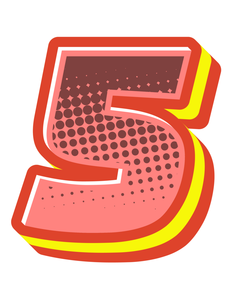 Comic Halftone Alphabet Letter and Number png