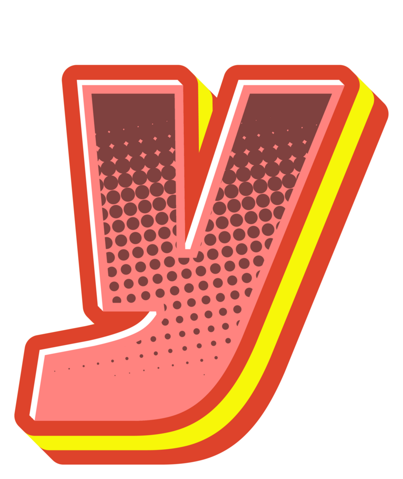 Comic Halftone Alphabet Letter and Number png