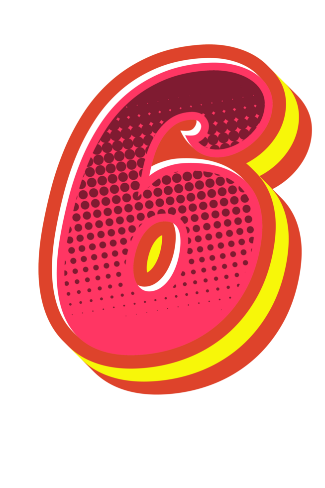 Comic Halftone Alphabet Letter and Number png