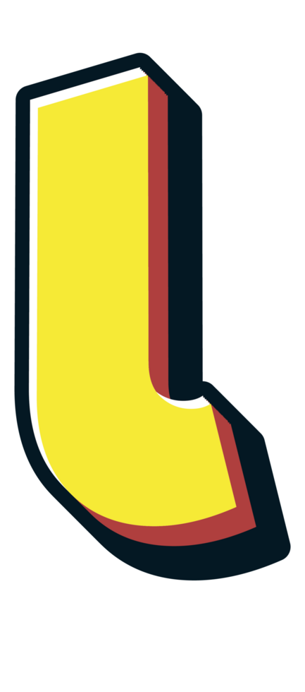Comic Halftone Alphabet Letter and Number png