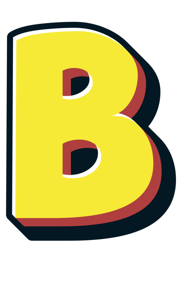 Comic Halftone Alphabet Letter and Number png