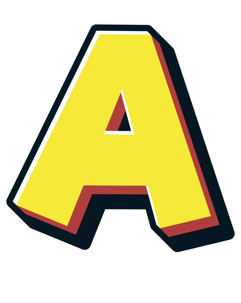Comic Halftone Alphabet Letter and Number png