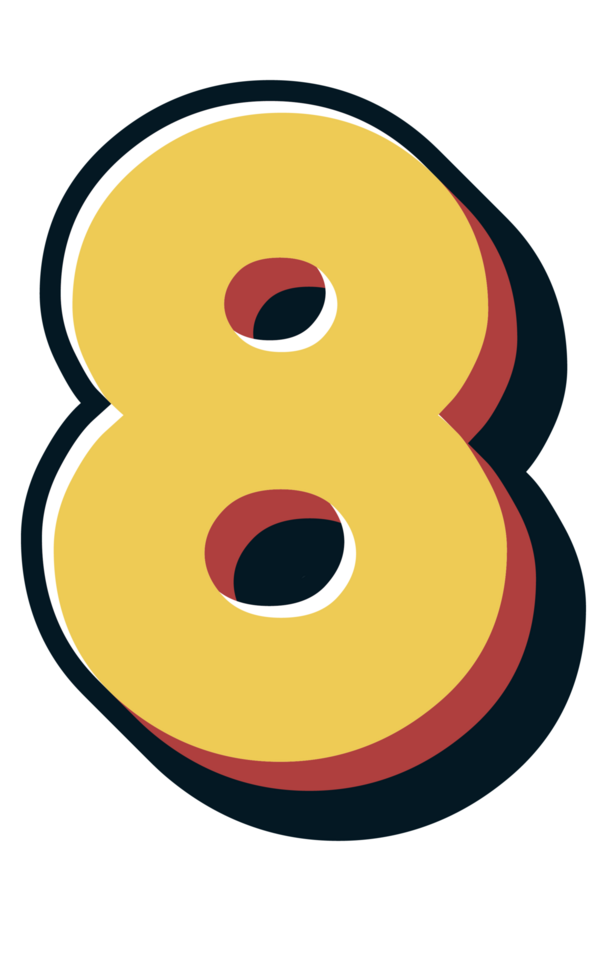 Comic Halftone Alphabet Letter and Number png