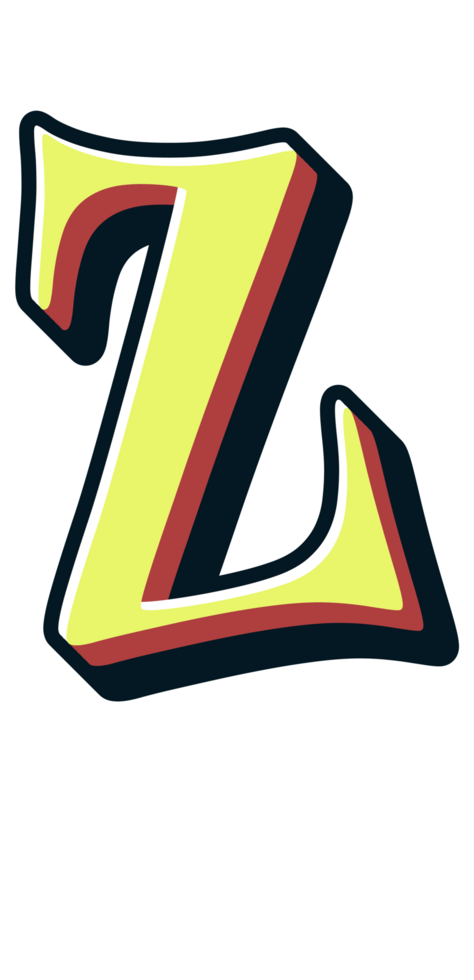 Comic Halftone Alphabet Letter and Number png