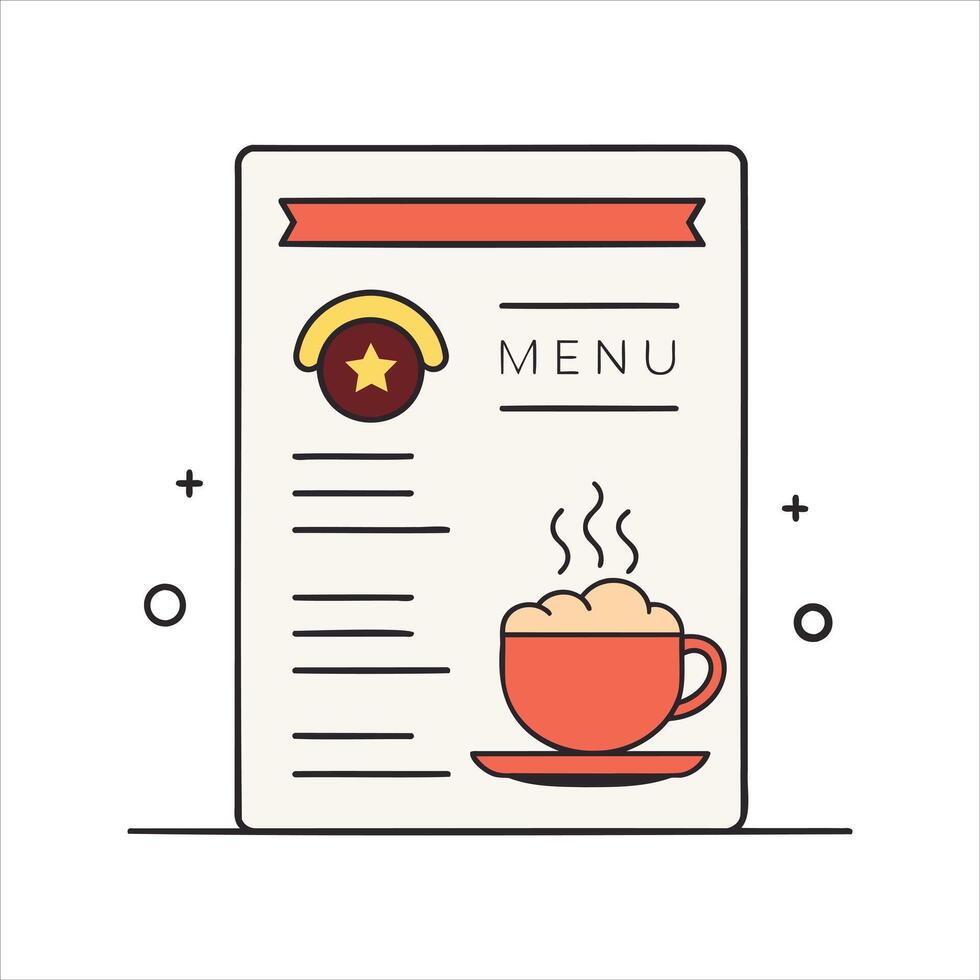 Coffee Shop Menu Design Illustration vector