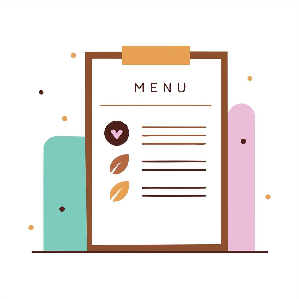 Modern Restaurant Menu Design Concept Illustration vector