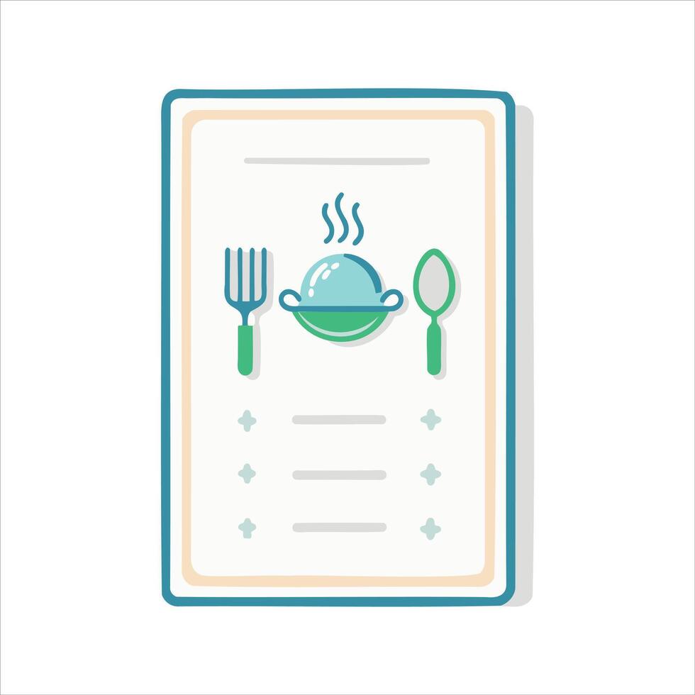 Online Menu Concept for Restaurants and Food Services vector