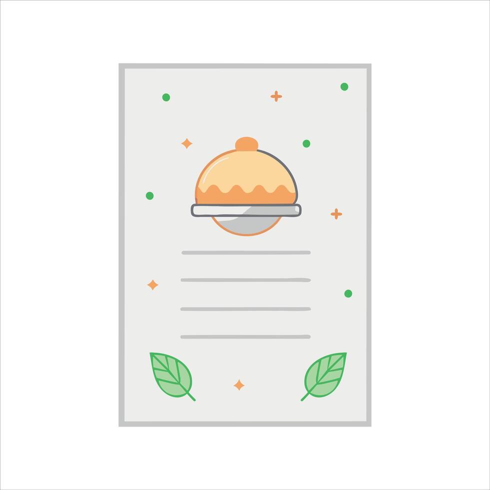 Elegant Menu Design Template for Gourmet Restaurants vector