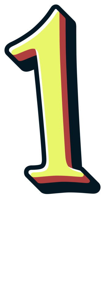 Comic Halftone Alphabet Letter and Number png