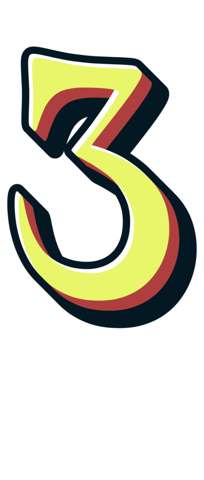 Comic Halftone Alphabet Letter and Number png
