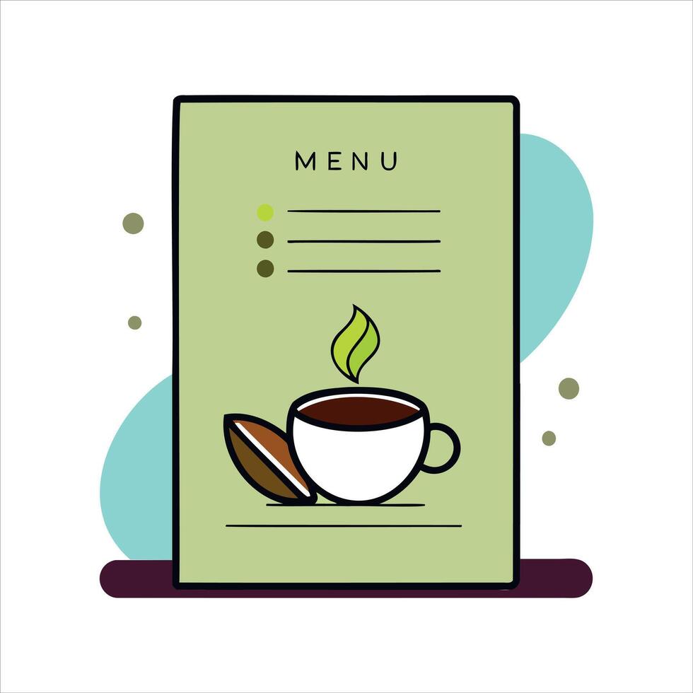 elegante café menú diseño para cafeterías y restaurantes vector