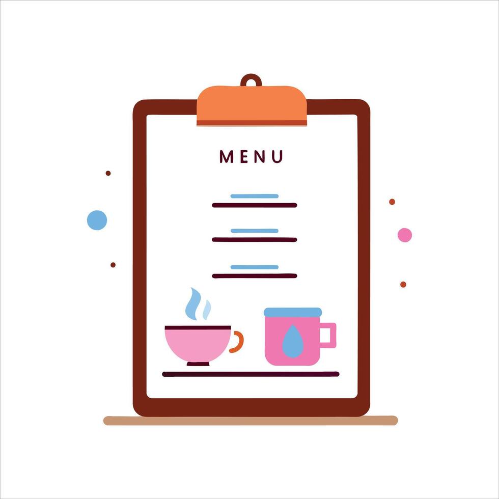 ilustración de un café tienda menú diseño vector