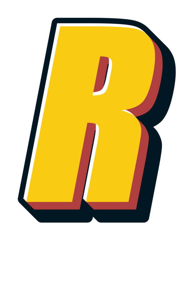 Comic Halftone Alphabet Letter and Number png