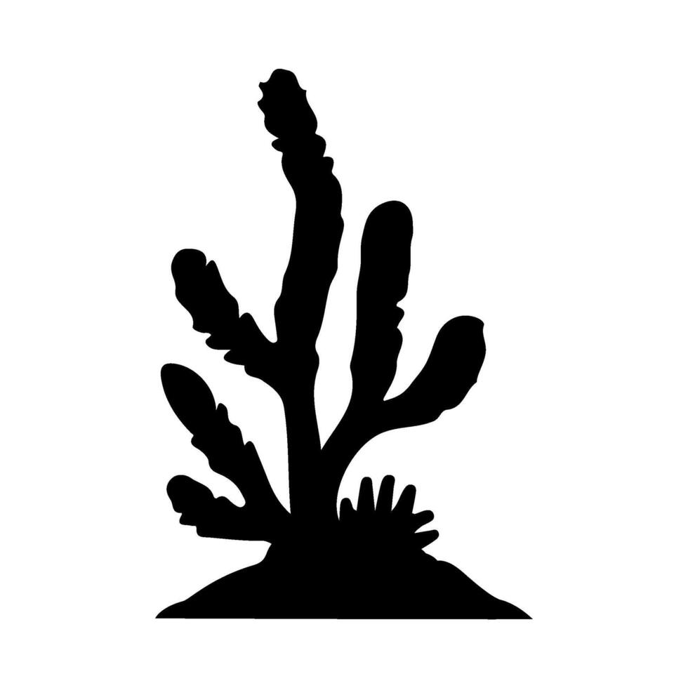 Illustration of sea Coral silhouette on isolated background vector