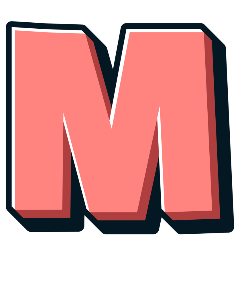 Comic Halftone Alphabet Letter and Number png