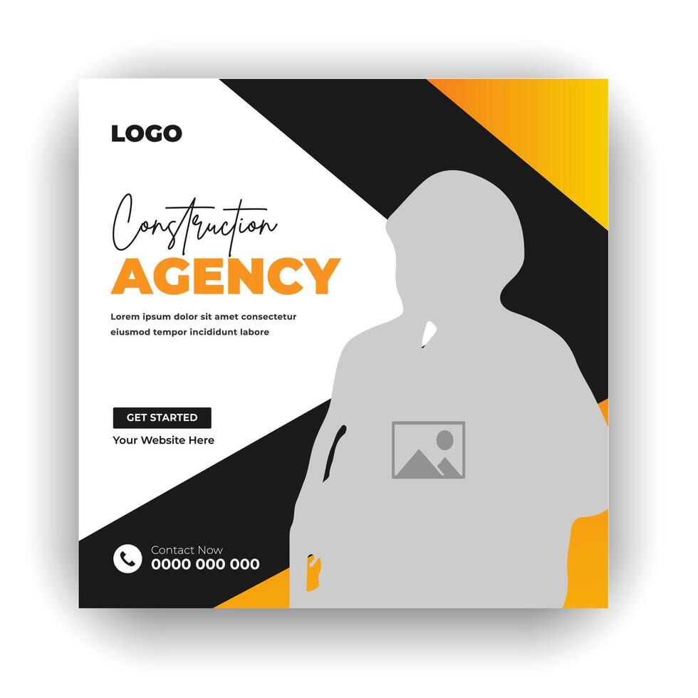 Home construction social media post web banner bundle design template vector
