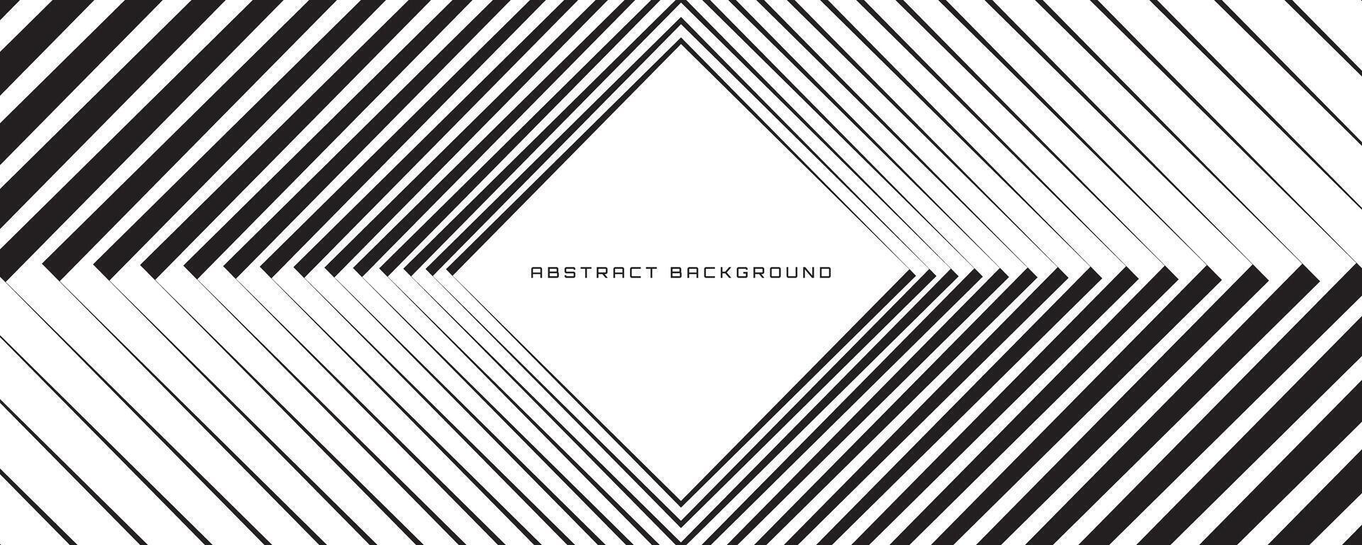 3D black stripes techno background on white space. Tech banner with rhombus style effect decoration. Modern graphic design element. Motion lines concept for web, flyer, card, or brochure cover vector