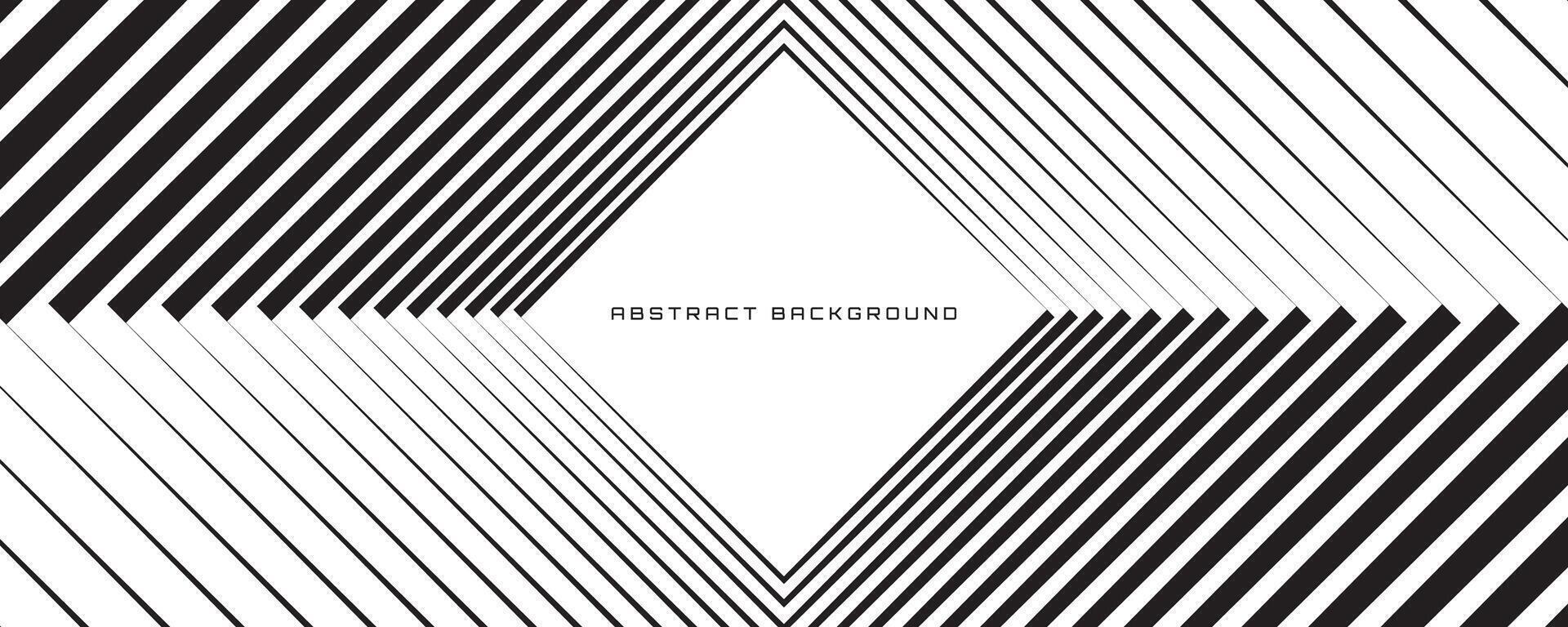 3D black stripes techno background on white space. Tech banner with rhombus style effect decoration. Modern graphic design element. Motion lines concept for web, flyer, card, or brochure cover vector