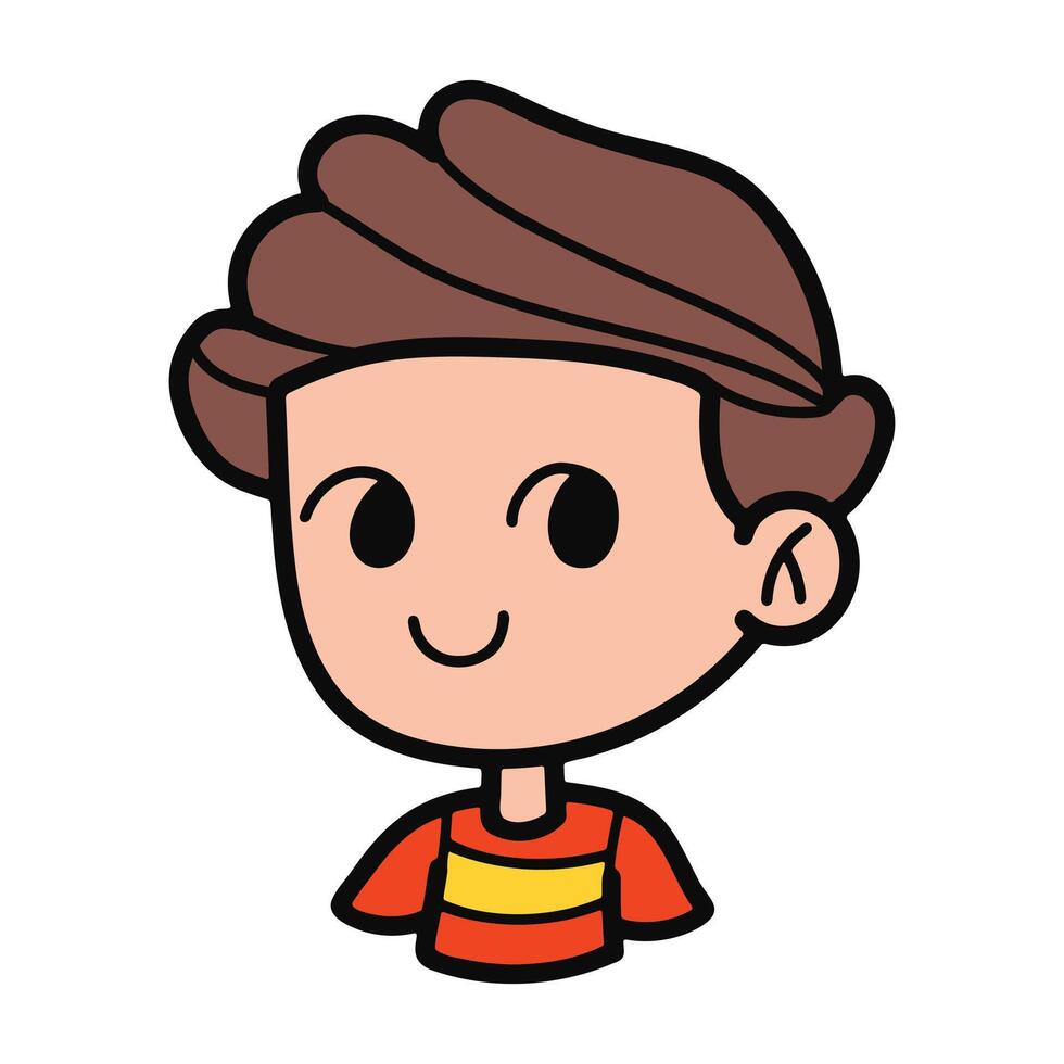 aislar plano ilustrador de joven chico niño personaje vector