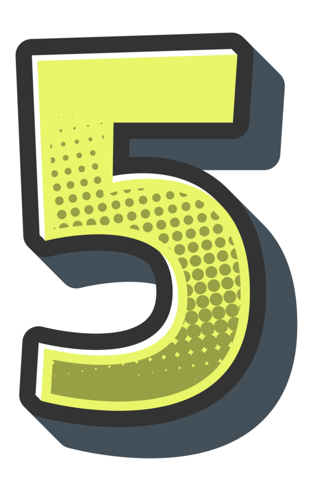 Comic Halftone Alphabet Letter and Number png