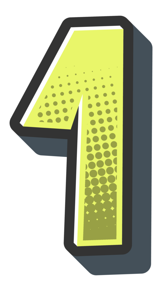Comic Halftone Alphabet Letter and Number png