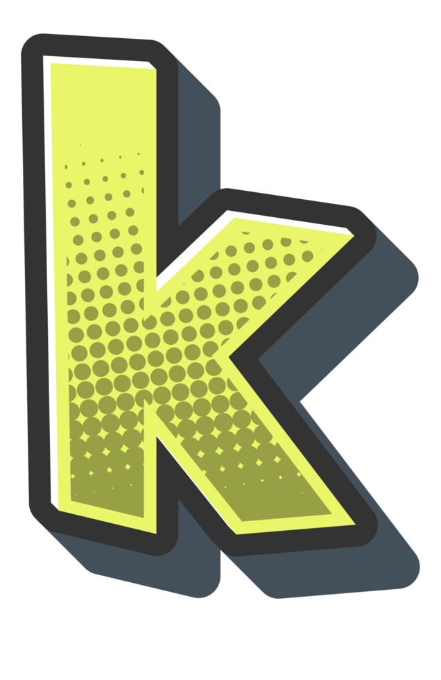 Comic Halftone Alphabet Letter and Number png