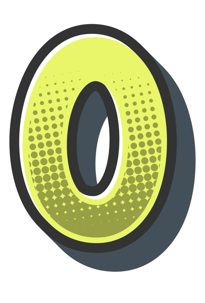 Comic Halftone Alphabet Letter and Number png
