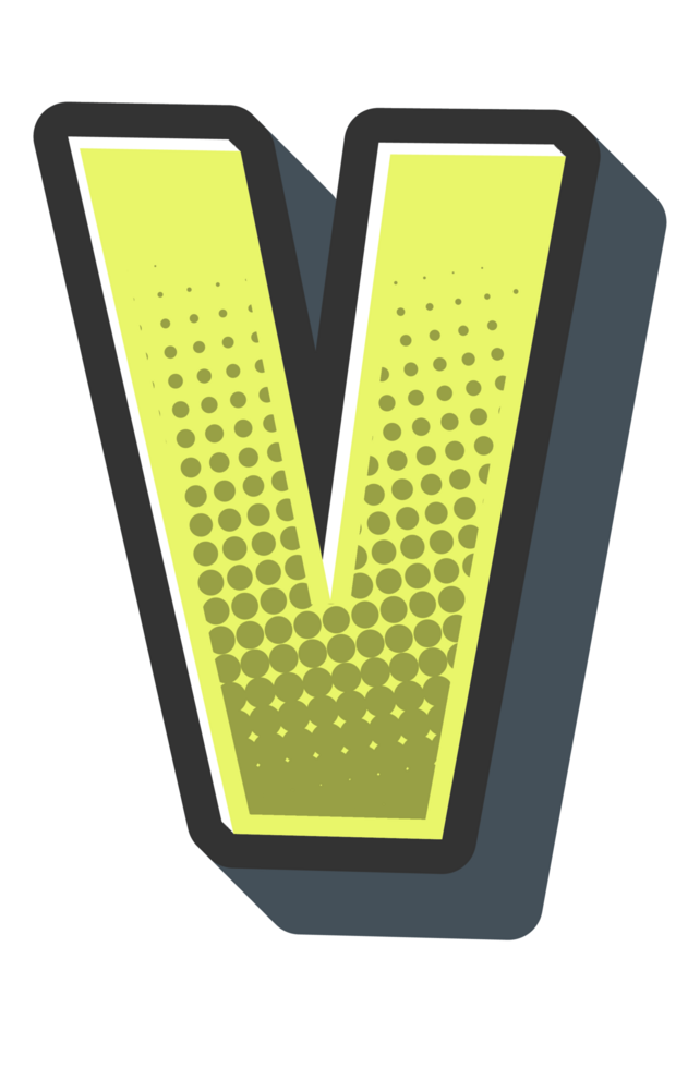Comic Halftone Alphabet Letter and Number png