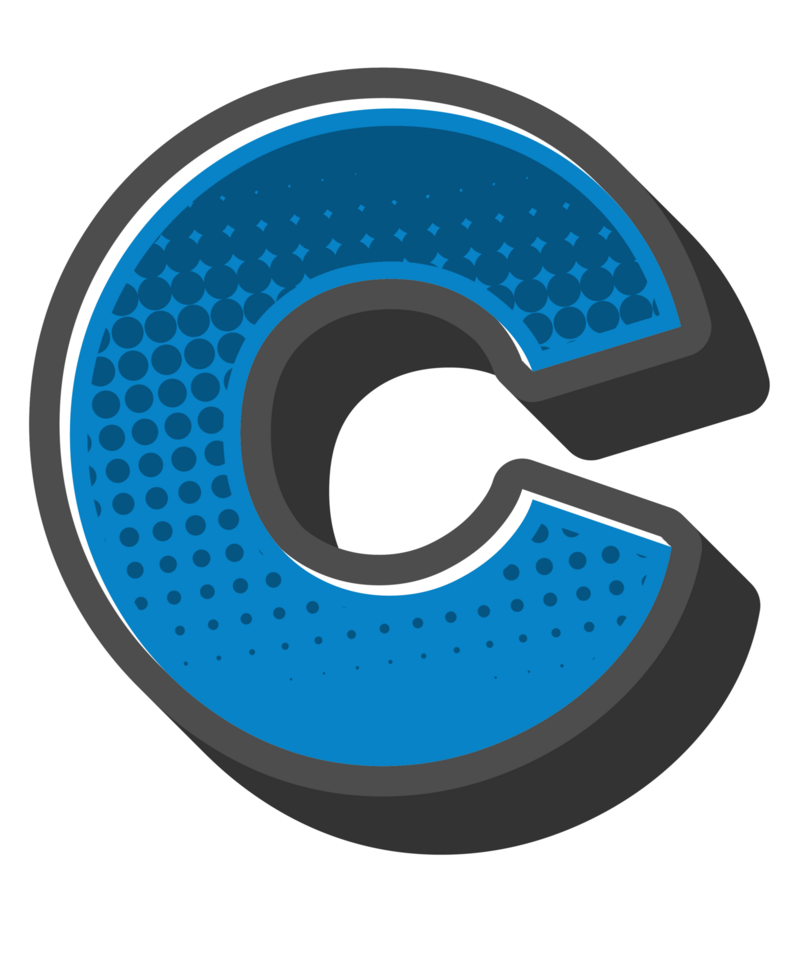 Comic Halftone Alphabet Letter and Number png