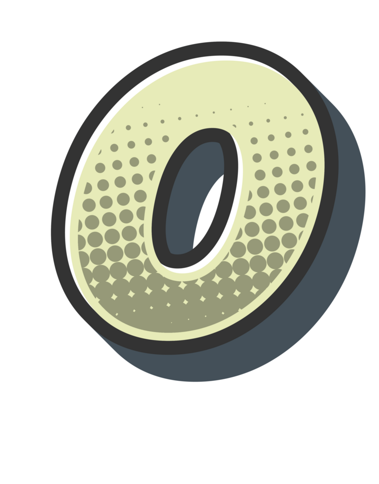 Comic Halftone Alphabet Letter and Number png