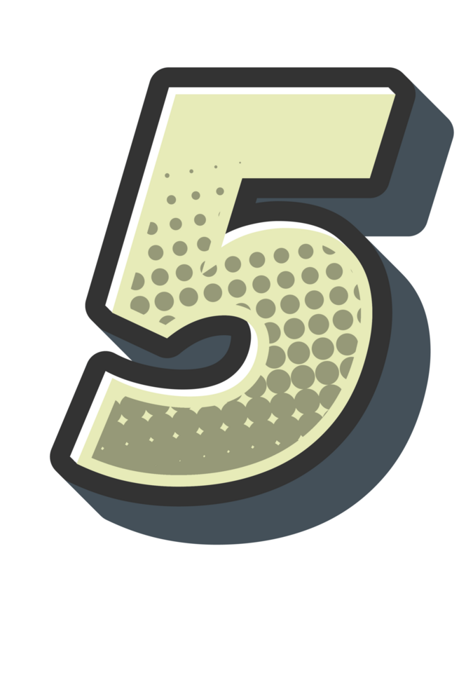 Comic Halftone Alphabet Letter and Number png