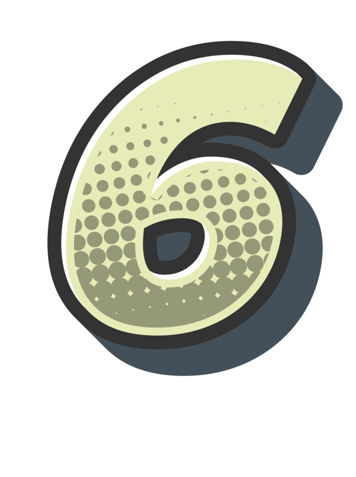 Comic Halftone Alphabet Letter and Number png