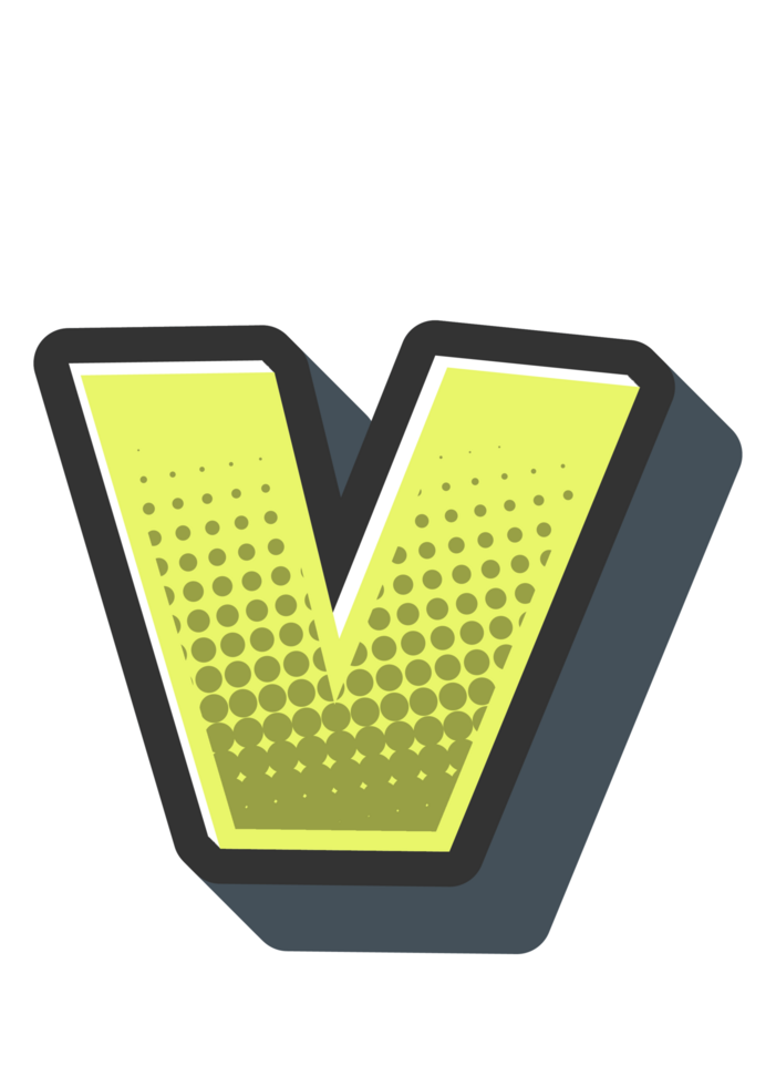 Comic Halftone Alphabet Letter and Number png
