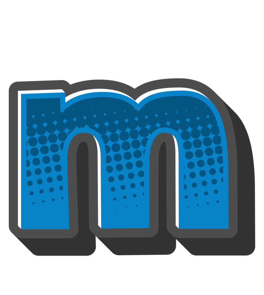 Comic Halftone Alphabet Letter and Number png