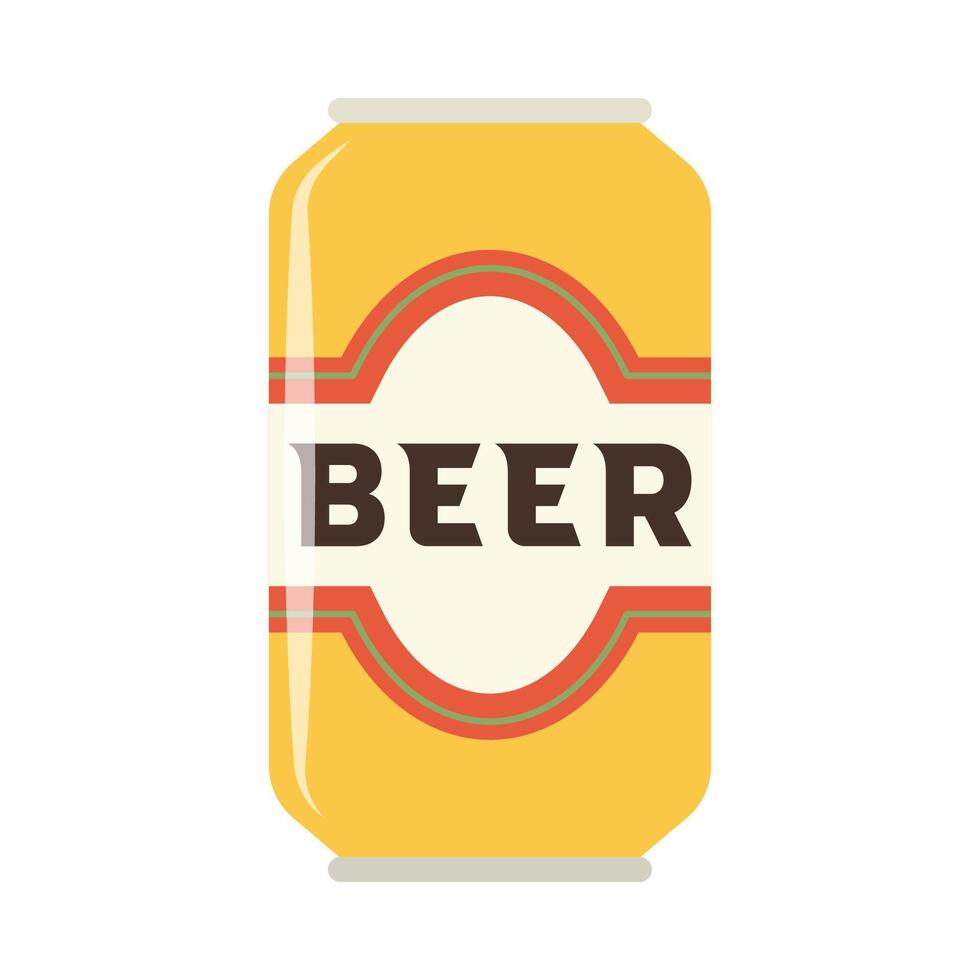 Cold beer icon or sign. flat beer illustration isolated on white background. Alcohol drink pub or bar. vector