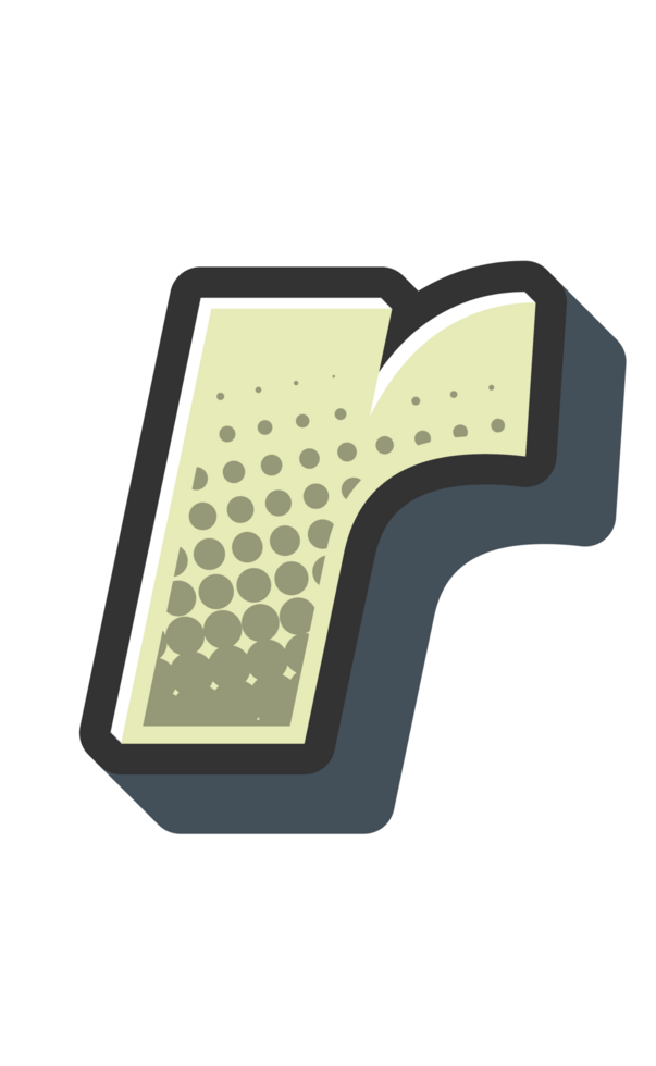 Comic Halftone Alphabet Letter and Number png