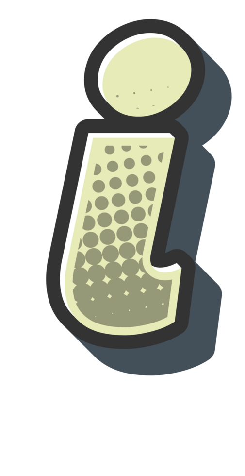 Comic Halftone Alphabet Letter and Number png