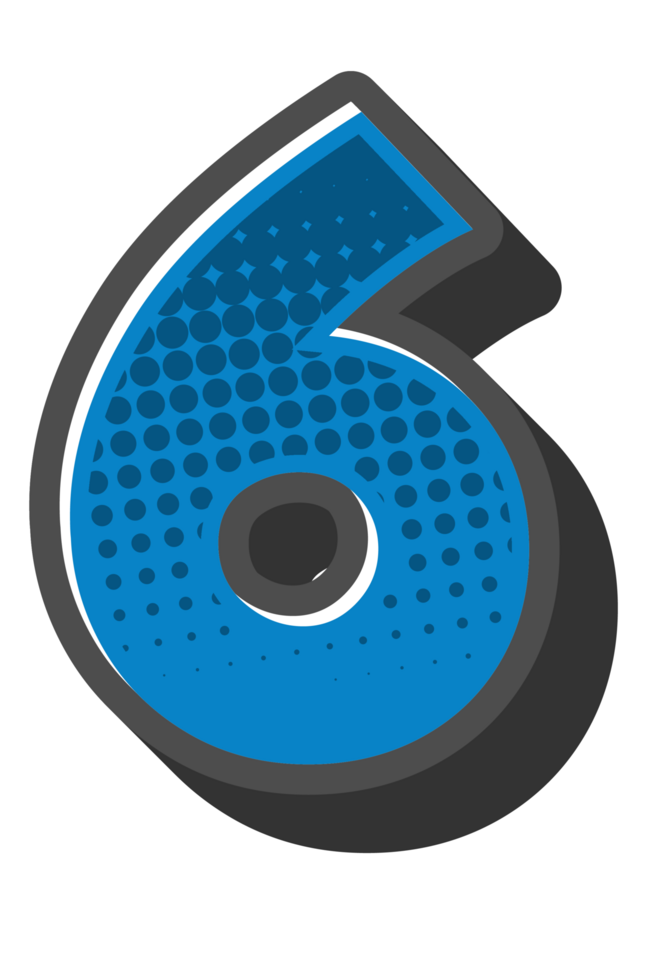 Comic Halftone Alphabet Letter and Number png