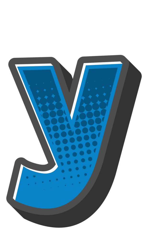 Comic Halftone Alphabet Letter and Number png