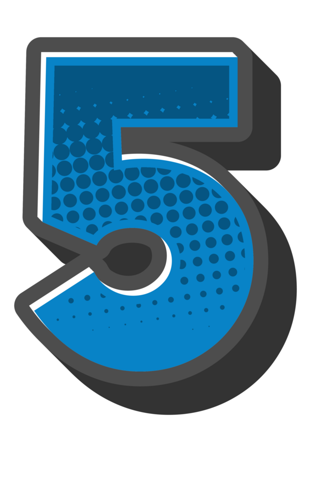 Comic Halftone Alphabet Letter and Number png
