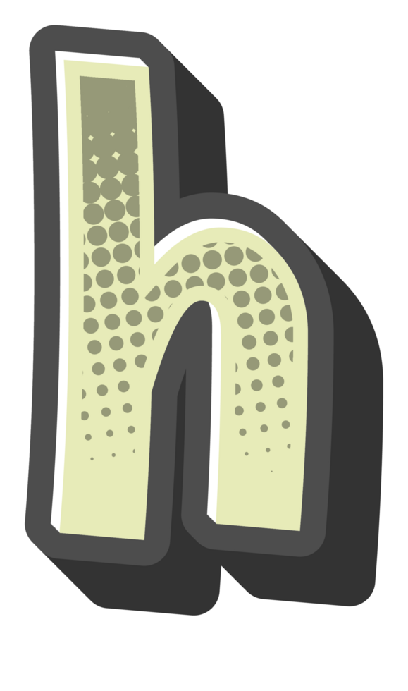 Comic Halftone Alphabet Letter and Number png