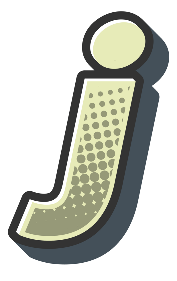 Comic Halftone Alphabet Letter and Number png